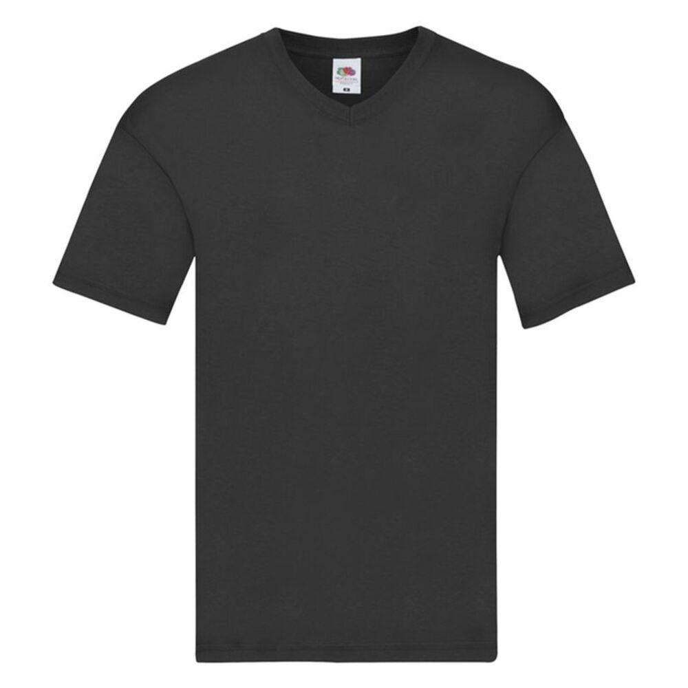 Fruit of the Loom Unisex Adult Original V Neck / Black